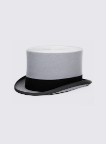 Grey Ascot Fur Top Hat