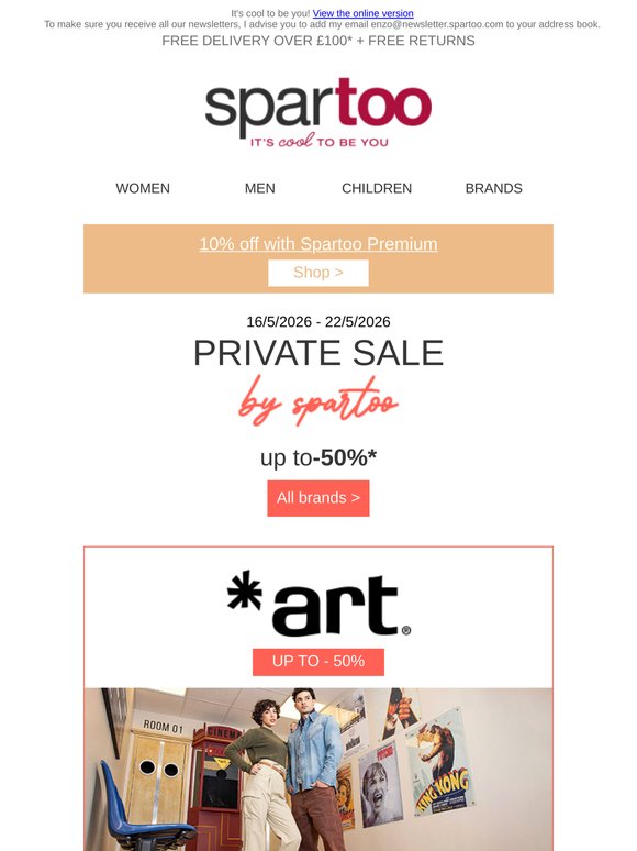 ⚡ Get up to 50% off Art, Mam'Zelle, Mustang, Victoria and Superga with free delivery