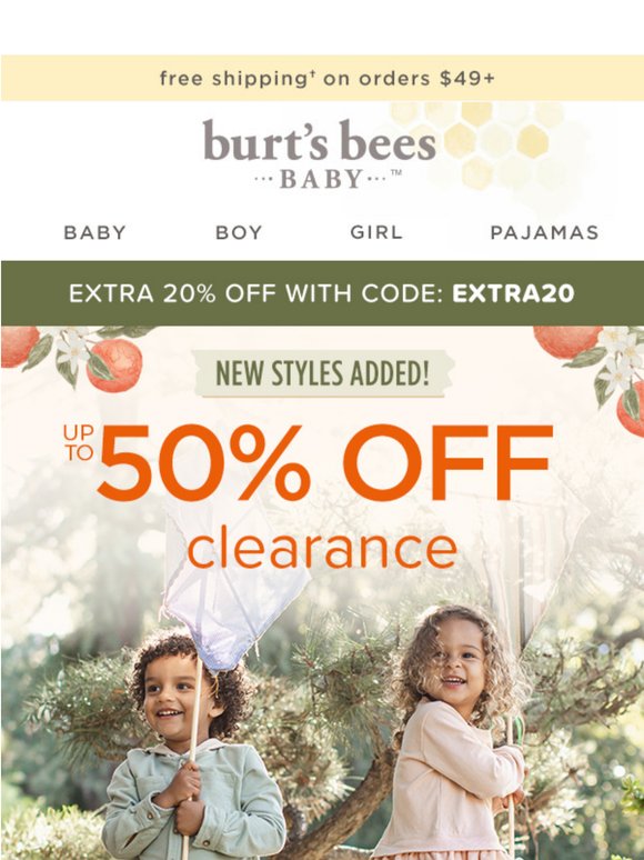 Save an EXTRA 20% off Clearance!