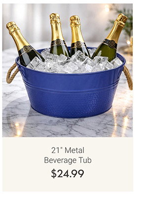 21" Metal Beverage Tub