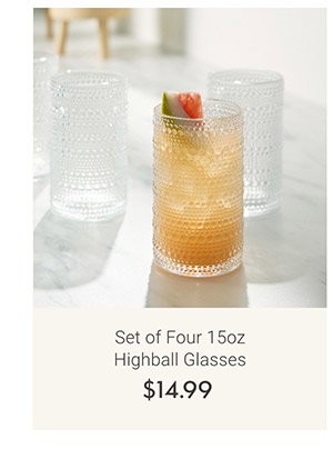 Set of Four 15oz Highball Glasses