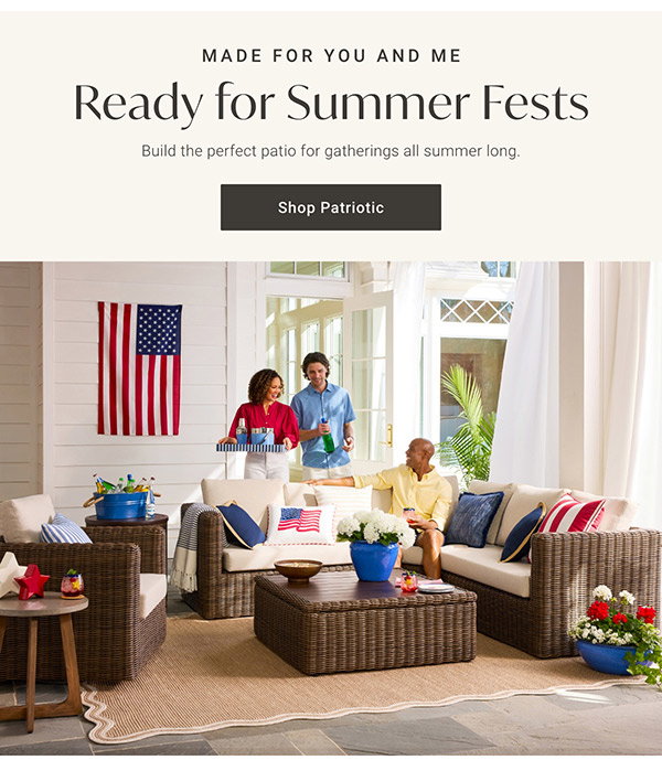Ready for Summer Fests | Shop Patriotic >