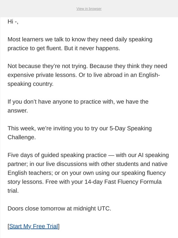 No one to practice speaking English with?