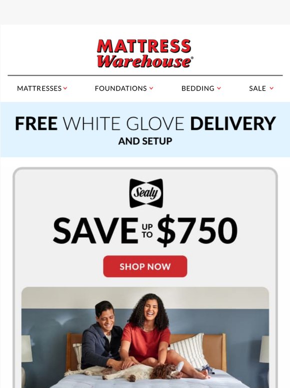 Sealy Savings are Here up to $750 off!