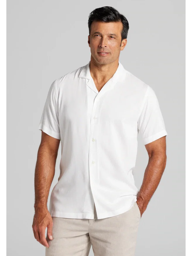 Jos A. Bank Tailored Fit Camp Shirt