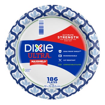 Dixie Ultra 10-1/16-inch Paper Plate, 186-Count