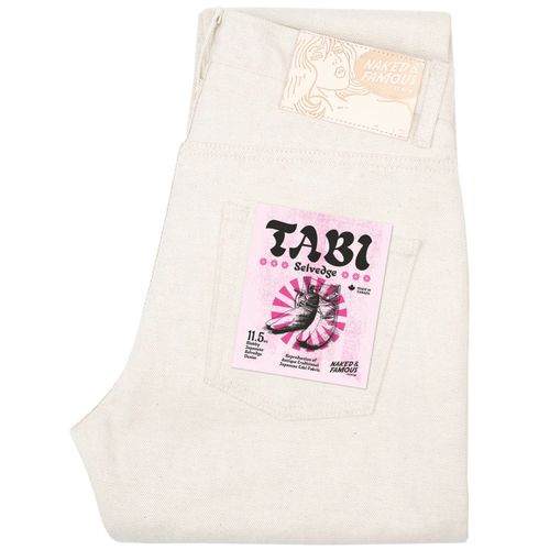 Naked and Famous Denim Easy Guy Tabi Selvedge - Off White
