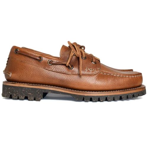Yuketen Hex Eye Boat Shoes - Light Brown