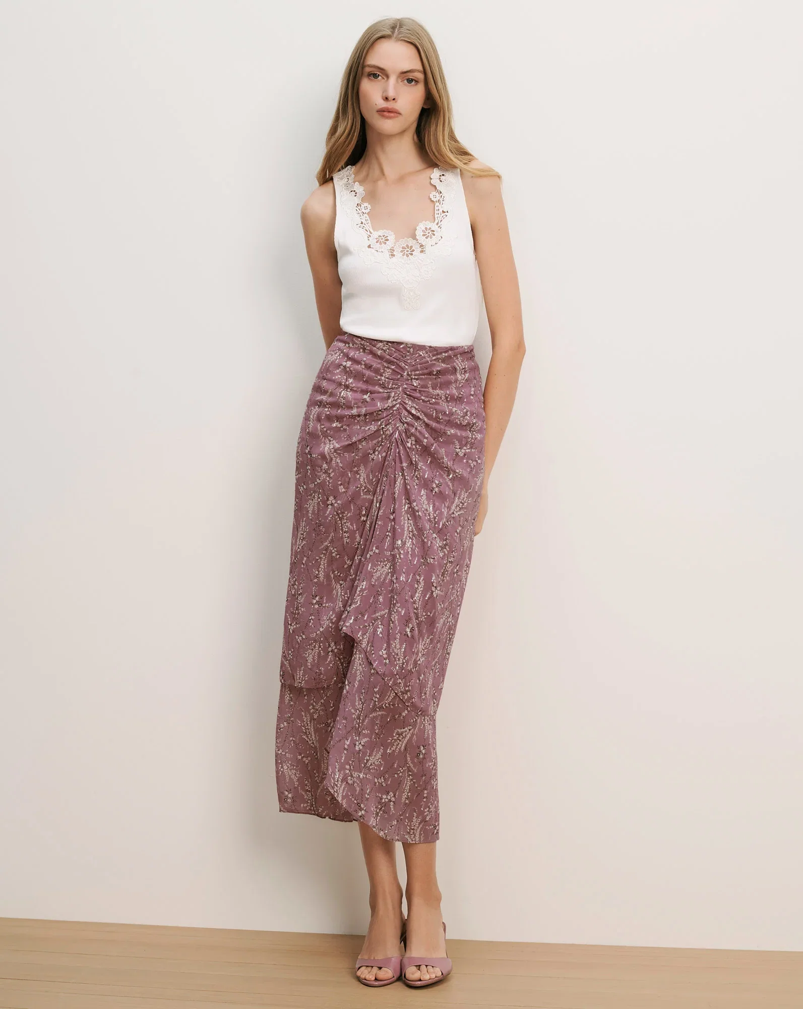 Image of Sira Floral Midi Skirt