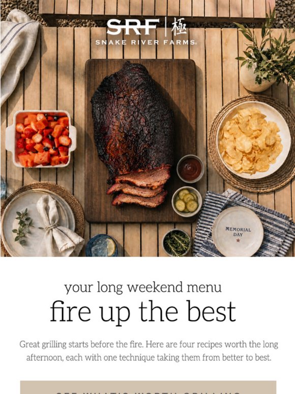 Your Memorial Day Menu, Sorted