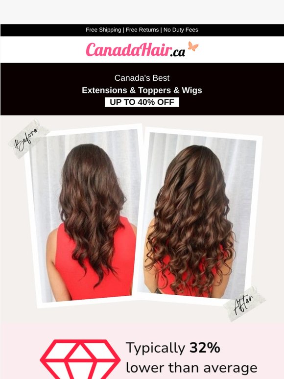 Up to 40% Off 🛍️ Canada's Best Hair