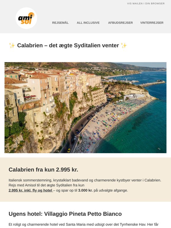 Calabrien fra kun 2.995 kr.