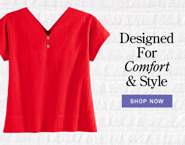  Lightweight and 100% Cotton. Shop Now. Women's Crinkle Cotton Double V-Neck Short-Sleeve Top