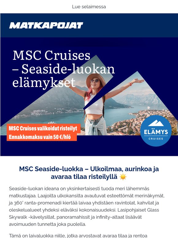 Seaside‑luokan risteilyt Välimerellä ja Karibialla ☀️🏝️