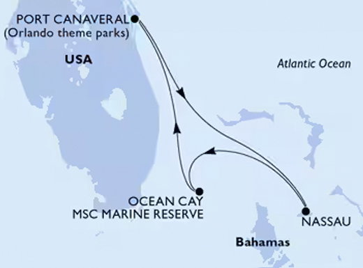 MSC Seashore Orlandosta.