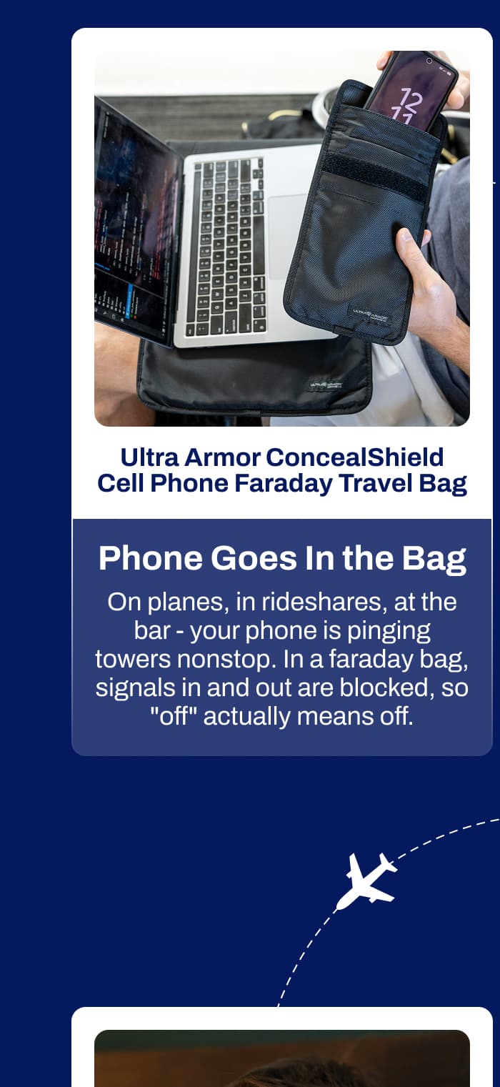 Ultra Armor ConcealShield Cell Phone Faraday Travel Bag 