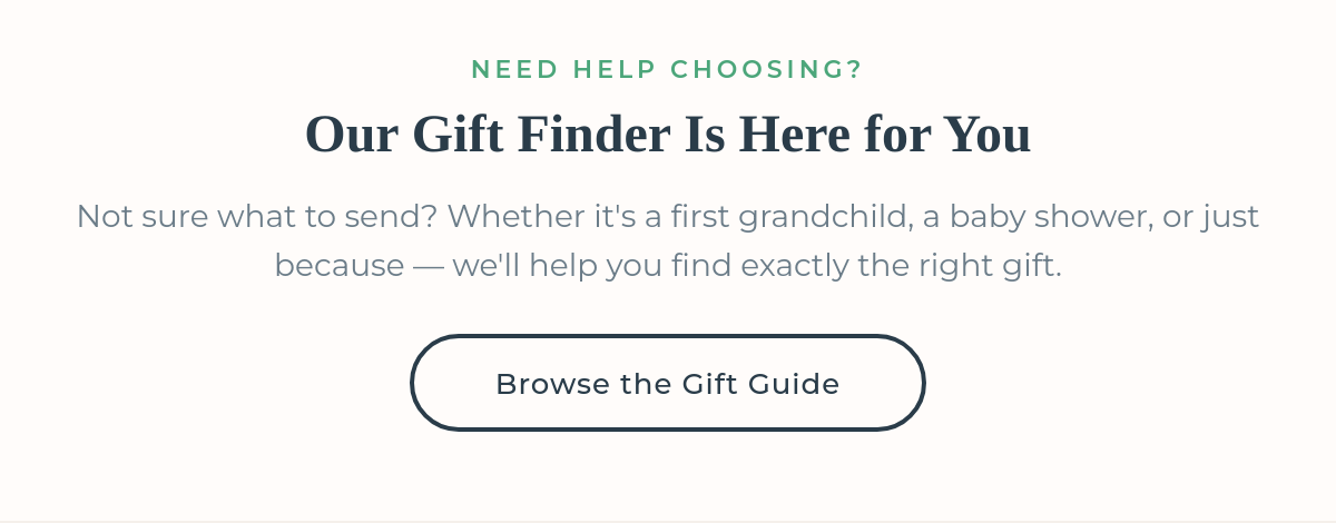 Gift Finder — browse Estella's baby gifting guide for help choosing the perfect present