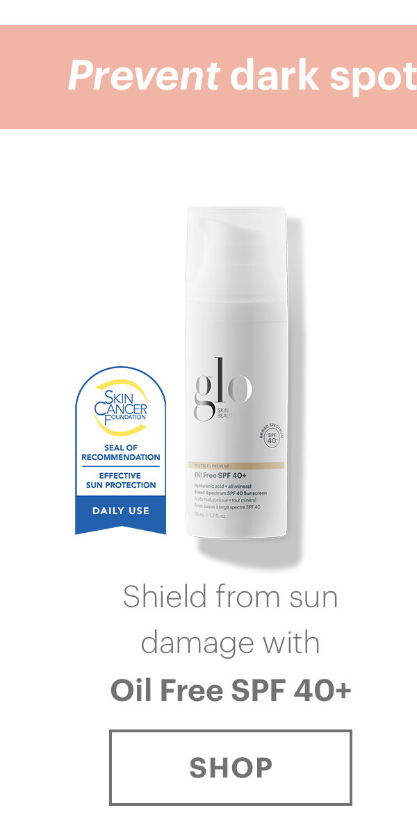Shield from sun damage with Oil Free SPF 40+