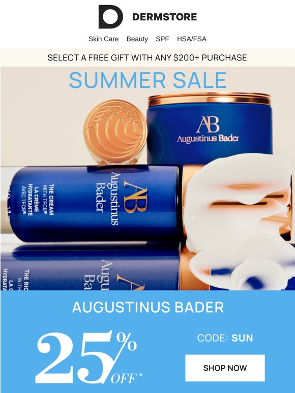 25% off Augustinus Bader — Summer Sale is HERE