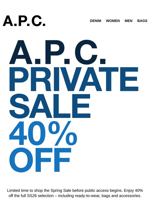 Private Sale Ends Soon | 40% off