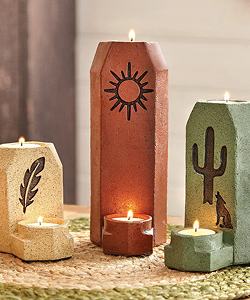 Desert Whisper Feather Candle Holder