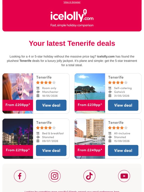💎 Luxury Tenerife holidays just for you...