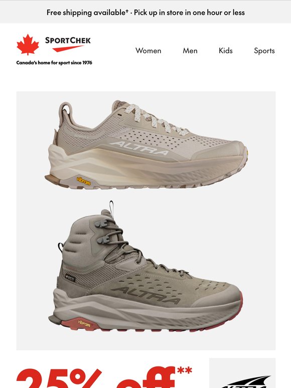25% off** select Altra shoes 👟