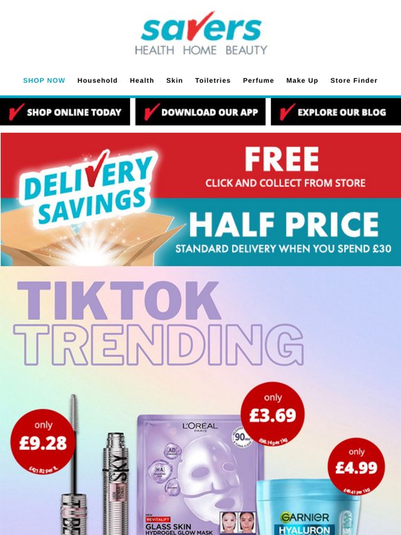 Trending products, Savers prices 🔥