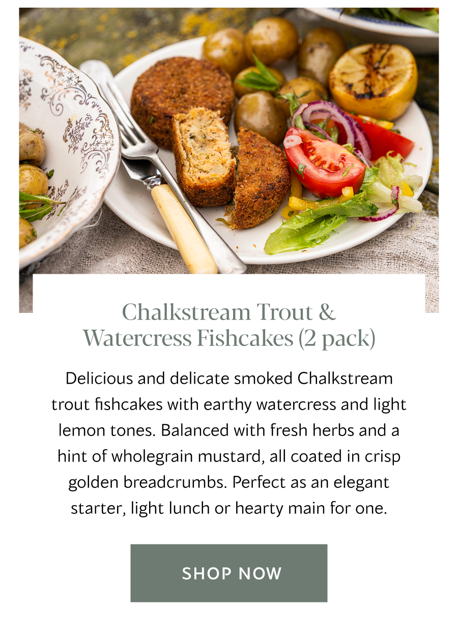 Chalkstream Trout & Watercress Fishcakes (2 pack) | Shop Now