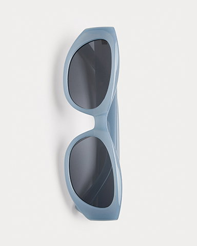 Blue Oval Cat Eye Sunglasses