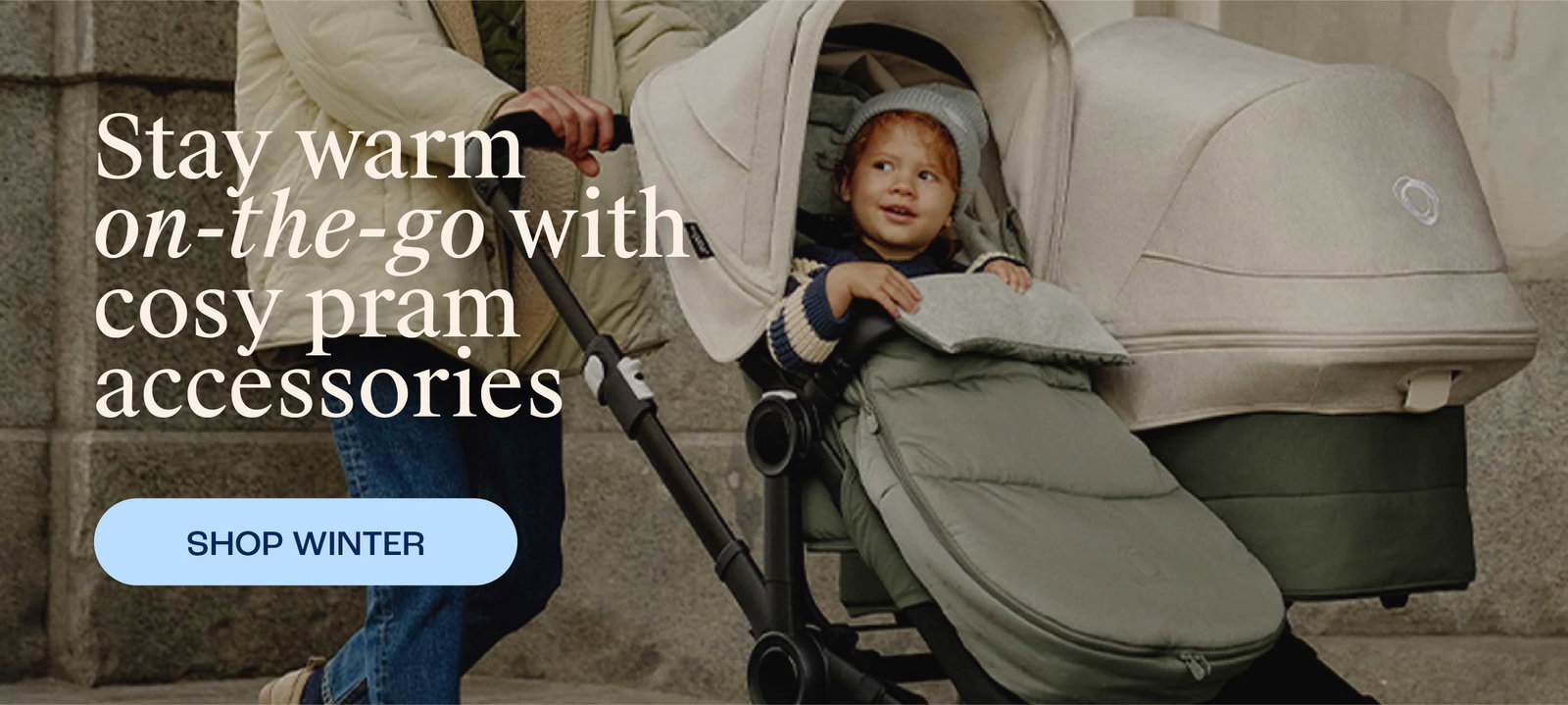 Stay warm on-the-go with cosy pram accessories. Shop now.