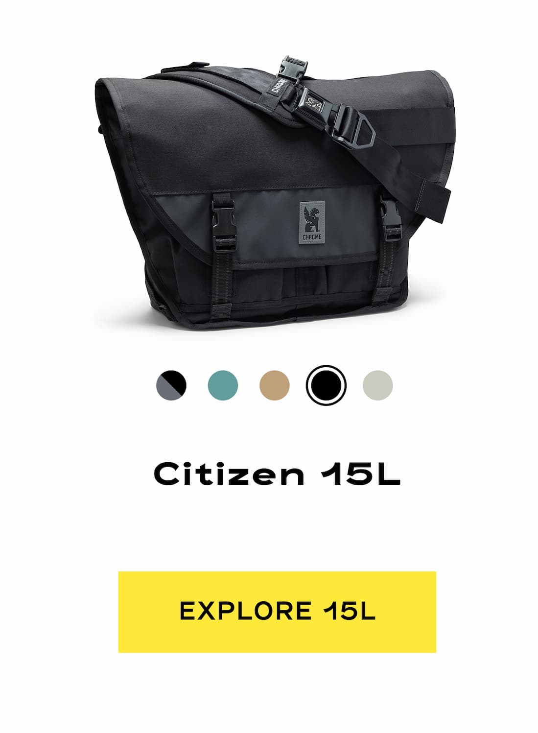 The Citizen 15L Messenger in Black