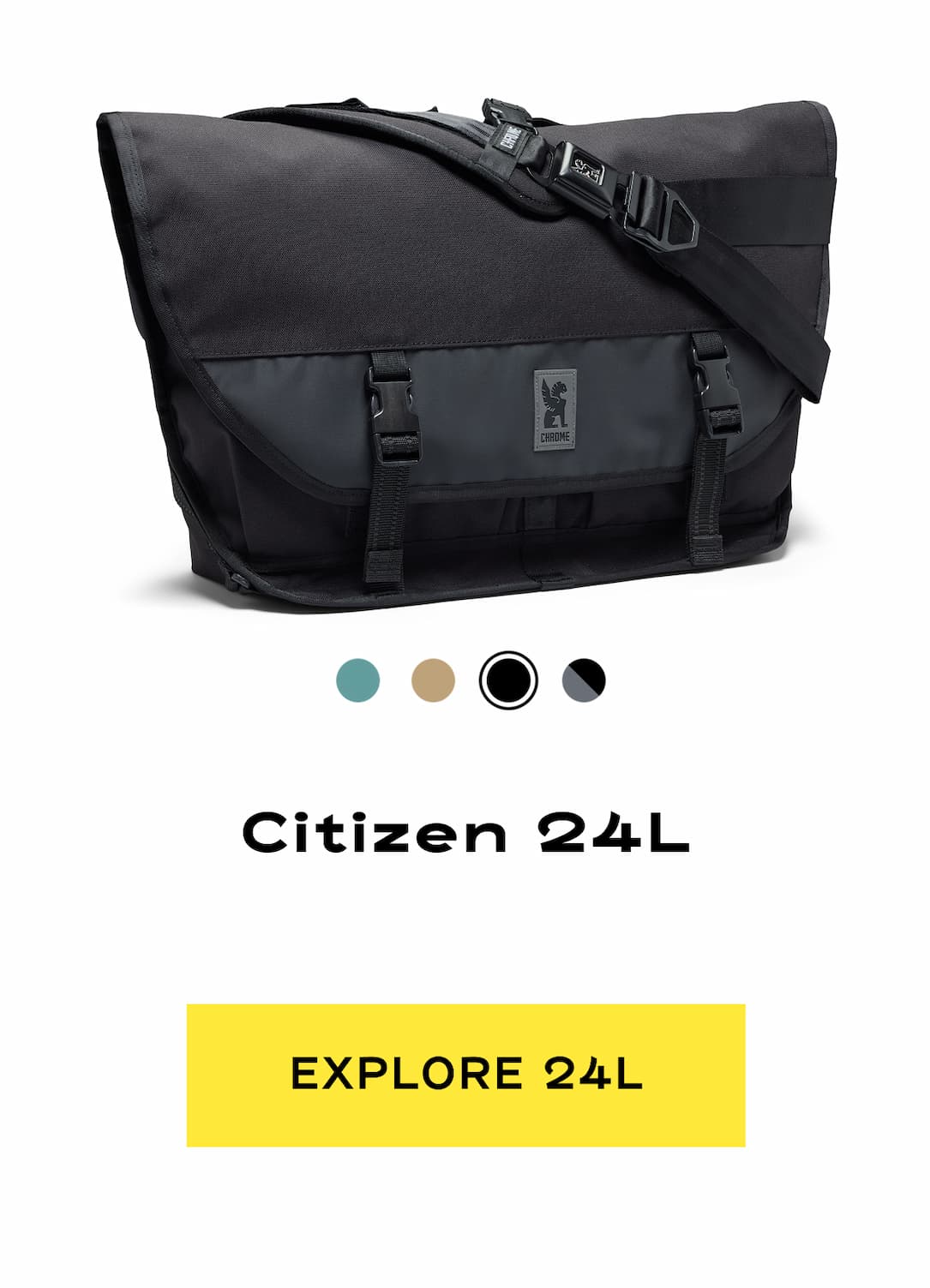 The Citizen 24L Messenger in Black