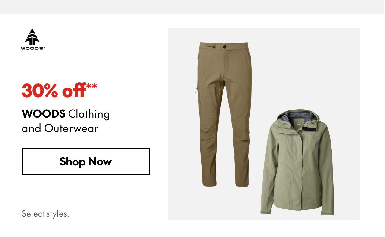WOODS Clothing And Outerwear
30% off