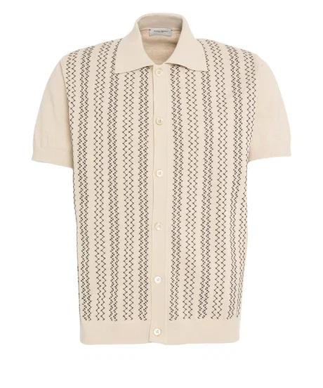 Polo in maglia con ricami