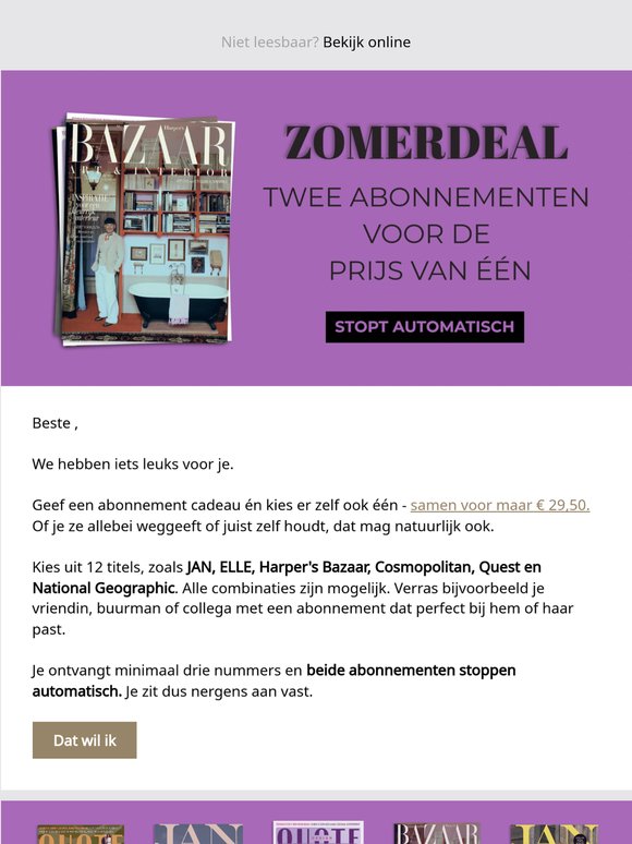 Ja, echt: twee voor de prijs van één