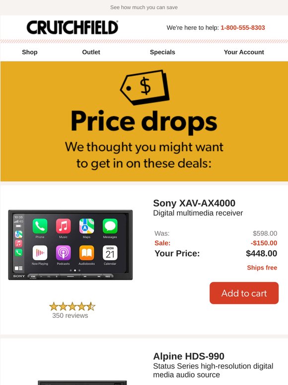 Price Drops: we thought you'd want a heads-up on these deals