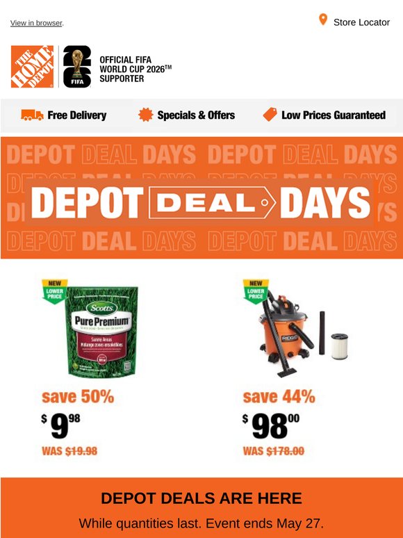 Don’t Miss Out On Depot Deals Weekend