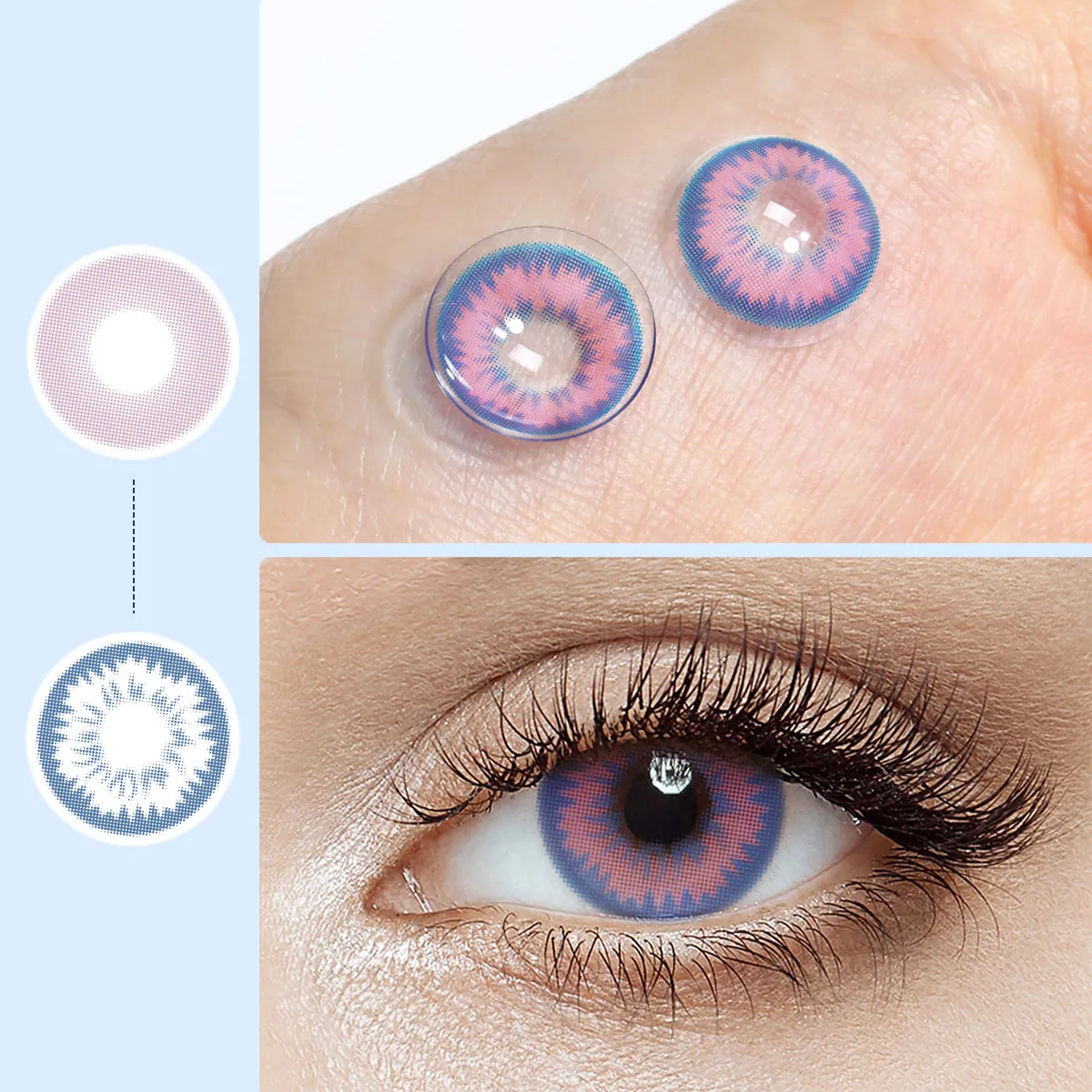 Blazing Blue 6 Months Contact Lenses