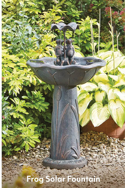 Frog Solar Fountain