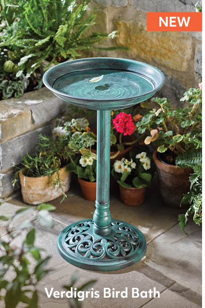 Verdigris Bird Bath