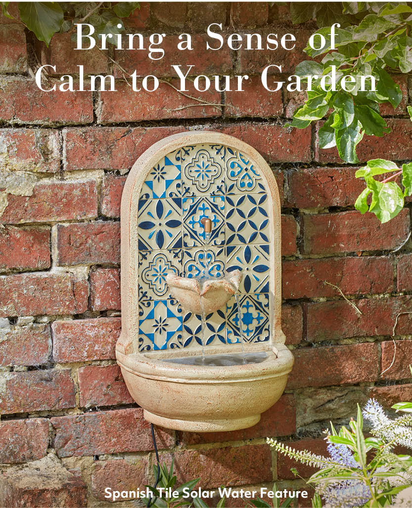 Bring a Sense of Calm to Your Garden | Spanish Tile Solar Water Feature
