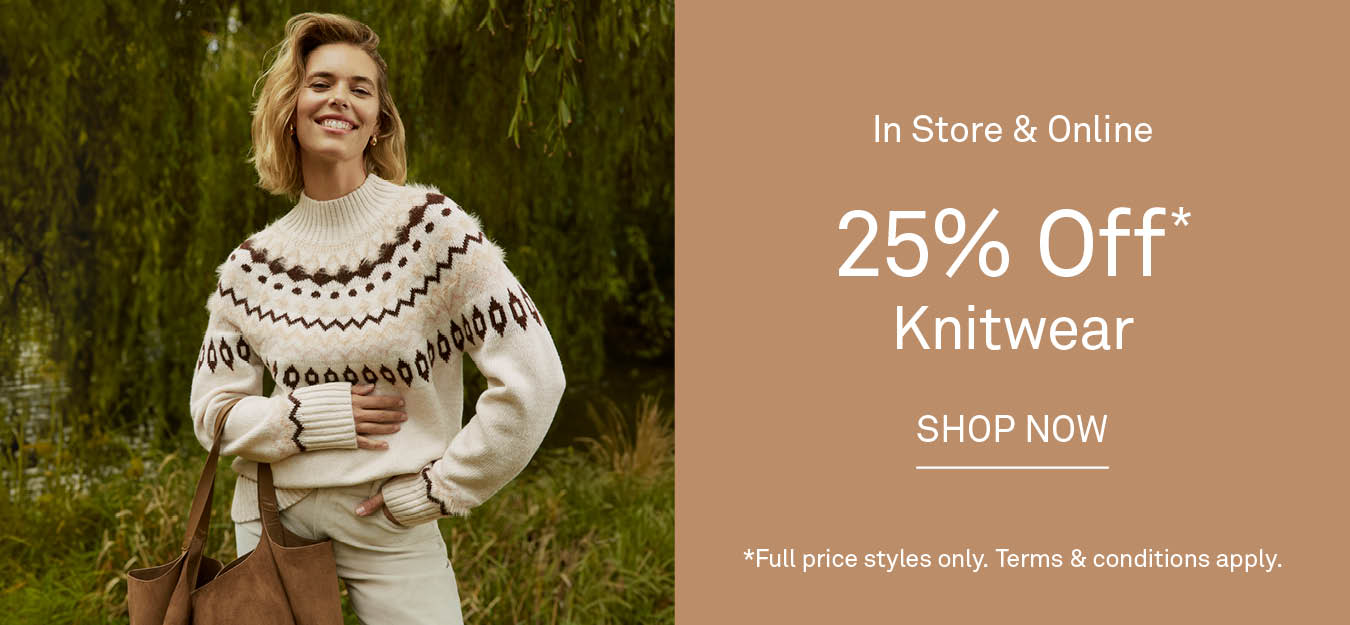 25% Off Knitwear
