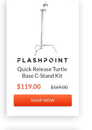 FPLSCT40K — Flashpoint 40inches Quick Release Turtle Base C-Stand Kit