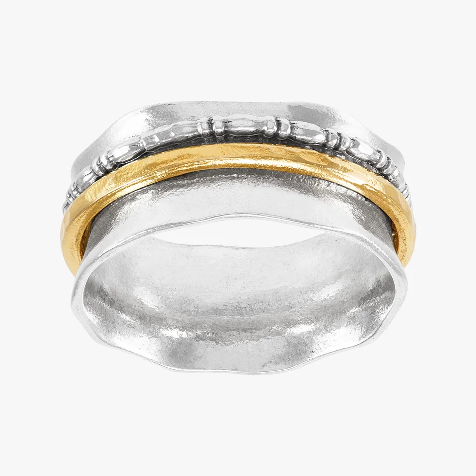 Walk With Her Spinner Ring, Two-Tone