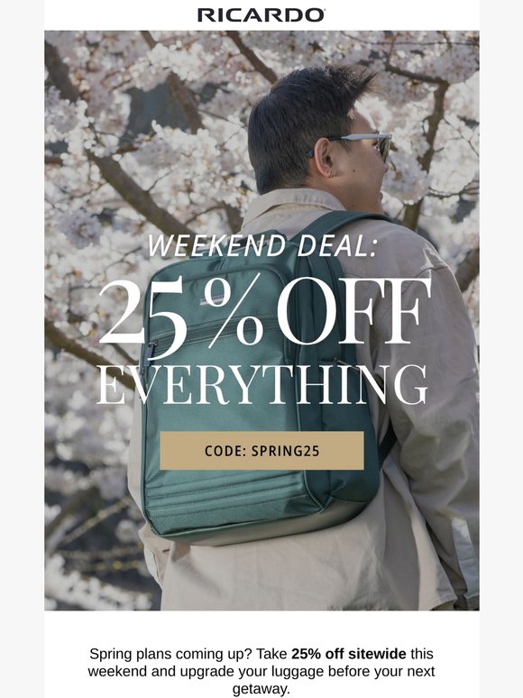 Weekend Deal ☀️ 25% Off Sitewide