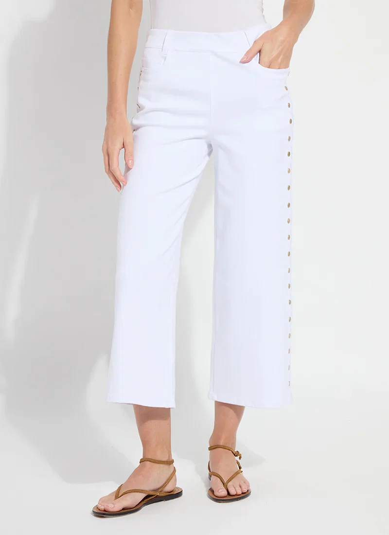 Image of Willa Scallop Studded Crop Denim (25" Inseam)