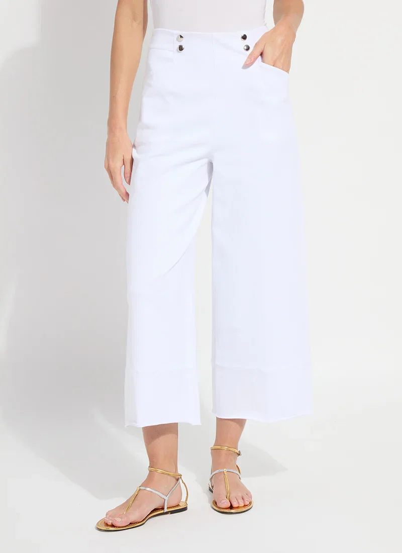Image of Dion Sailor Crop Palazzo Denim (25" Inseam)