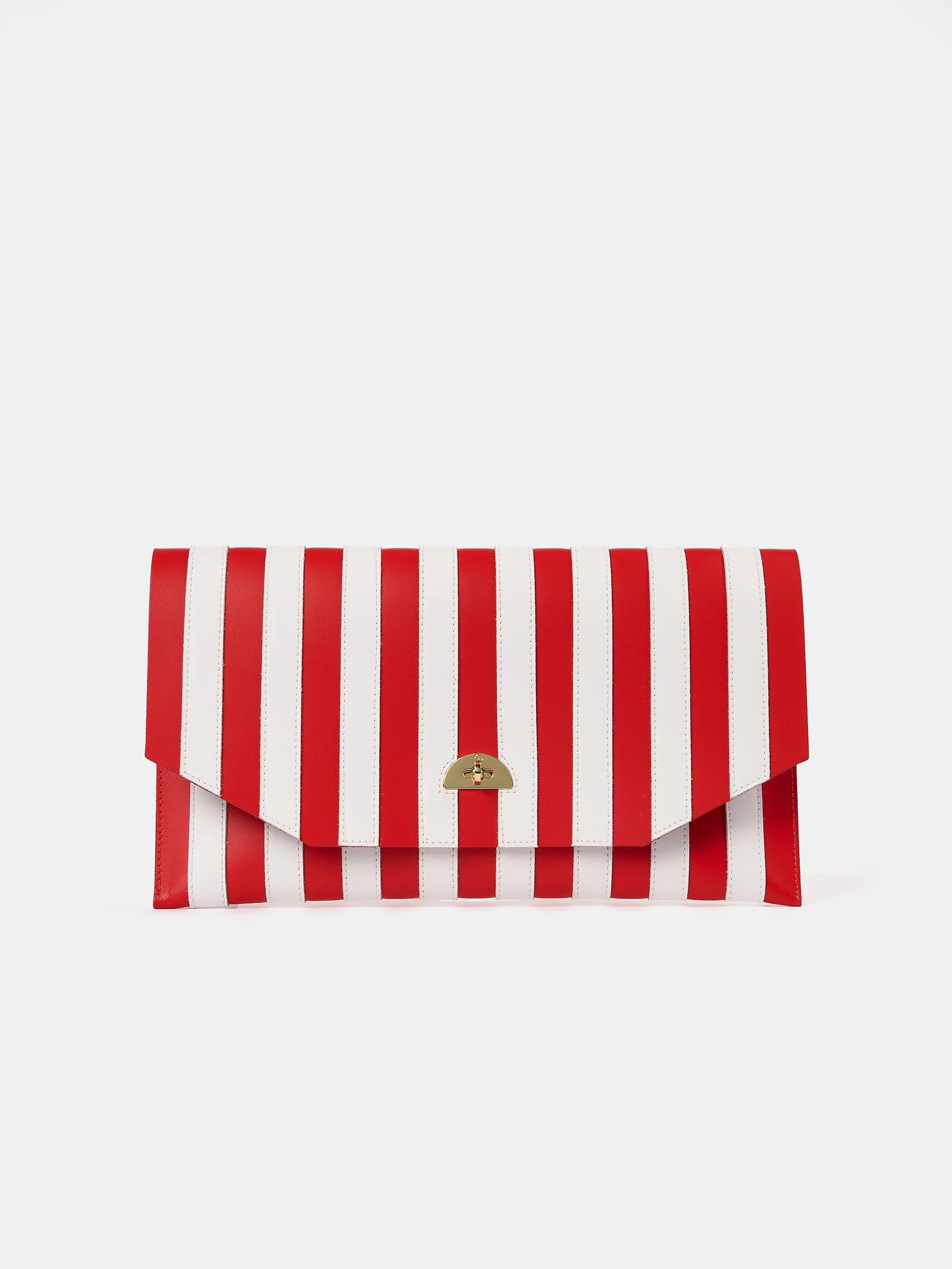 Image of The Oversized Twist Lock Pouch - Bright Red & Brilliant White