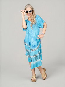 Short Sleeve Tie Dye Dress